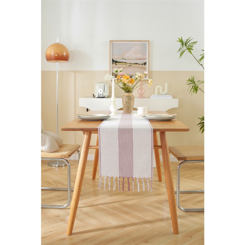 Table Runner Manufacturer - Burlap Tassel Boho Farmhouse Decor