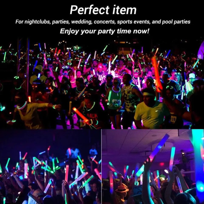 Glow Stick Factory - Multicolor LED Foam Concert Toy