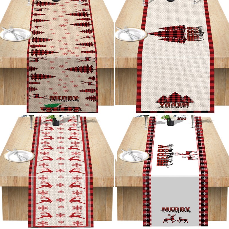 Christmas Table Runner Factory - Linen Anti-fouling Dinner Decor
