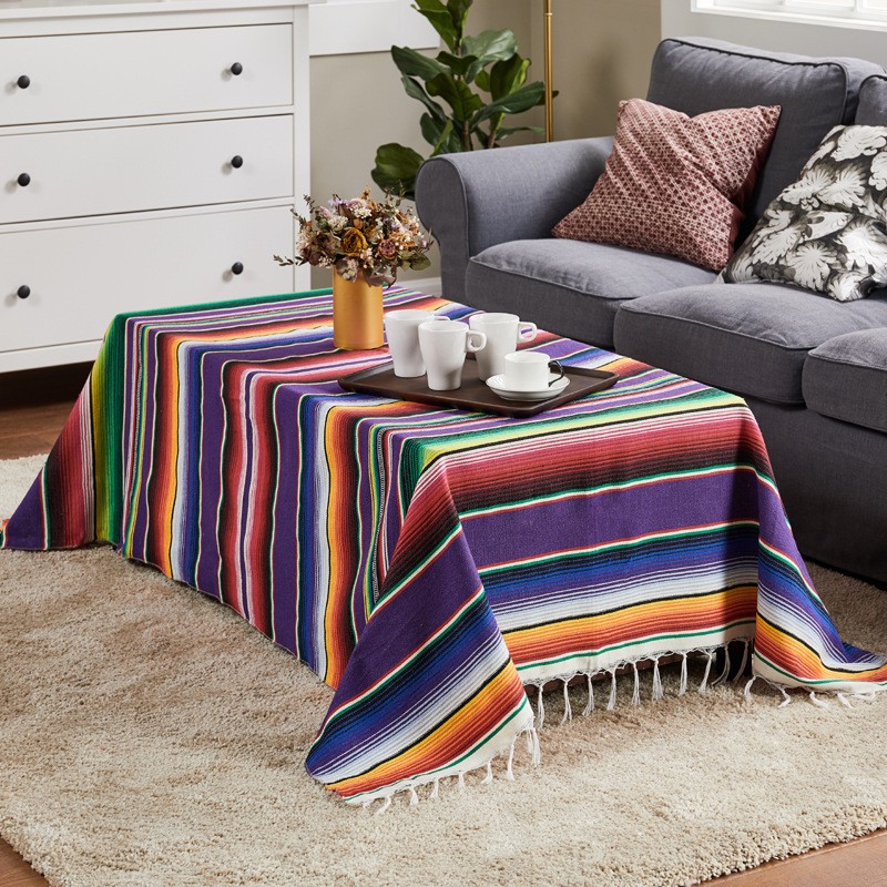Mexican Table Runner Factory - Colorful Striped Serape Wedding