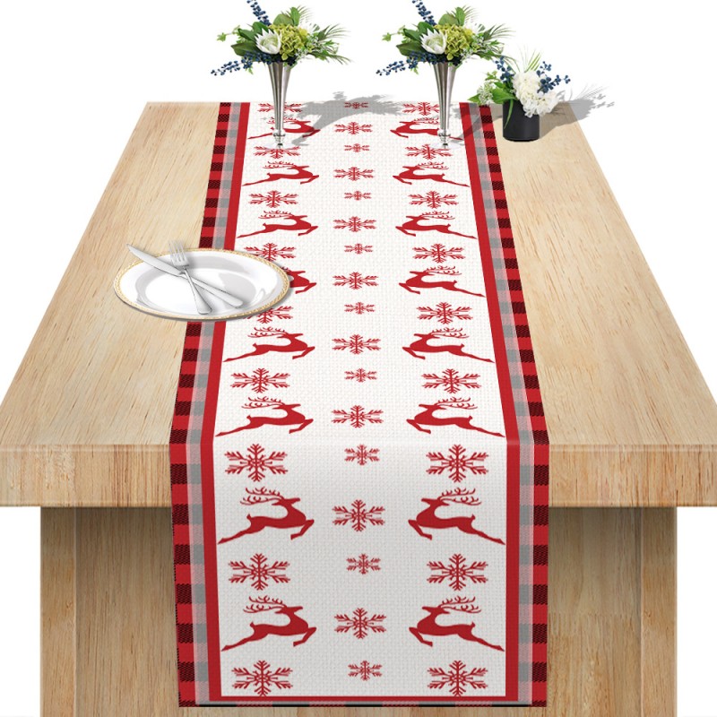 Christmas Table Runner Factory - Linen Anti-fouling Dinner Decor