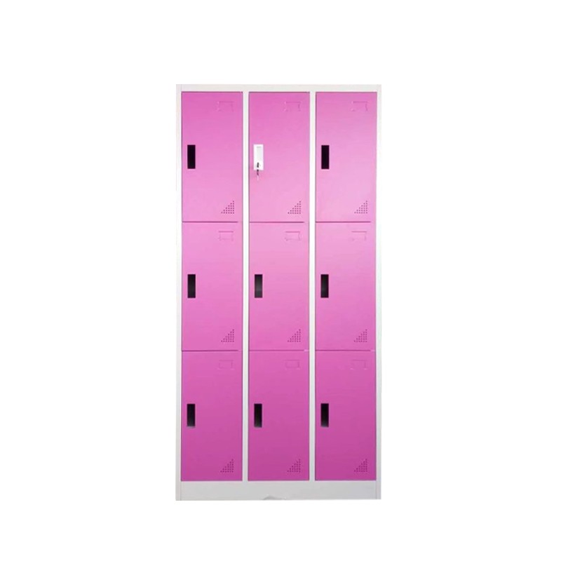 Steel Locker Manufacturer - 9 Doors Customized Colors Office