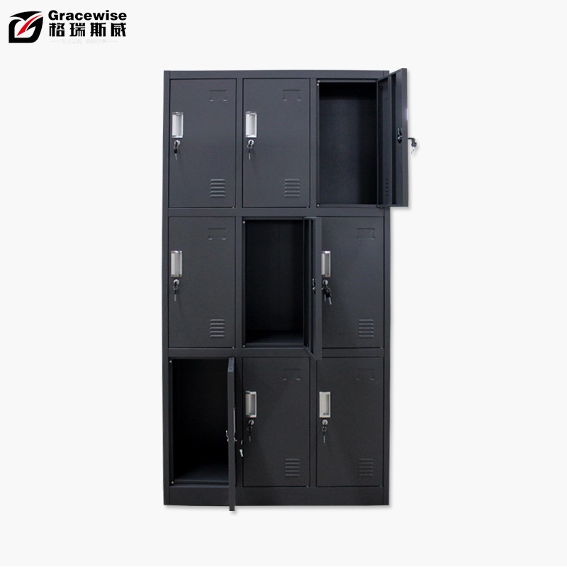 Steel Locker Manufacturer - 9 Doors Customized Colors Office