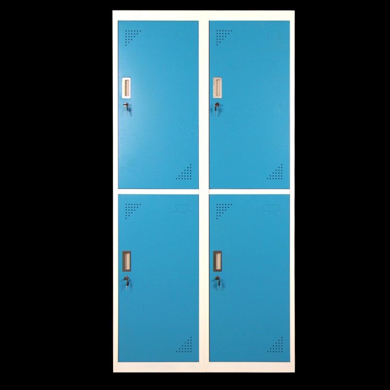 Metal Locker Manufacturer - 4 Door Gym School Workers Cabinet