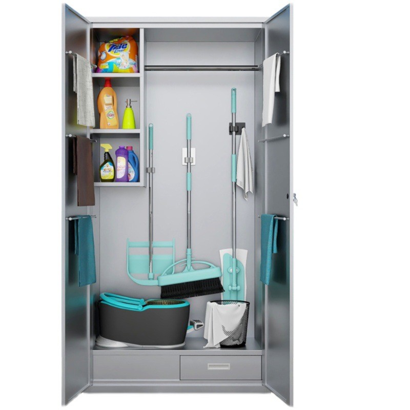 Metal Cupboard Manufacturer - Modern Four-Door Steel with Locks