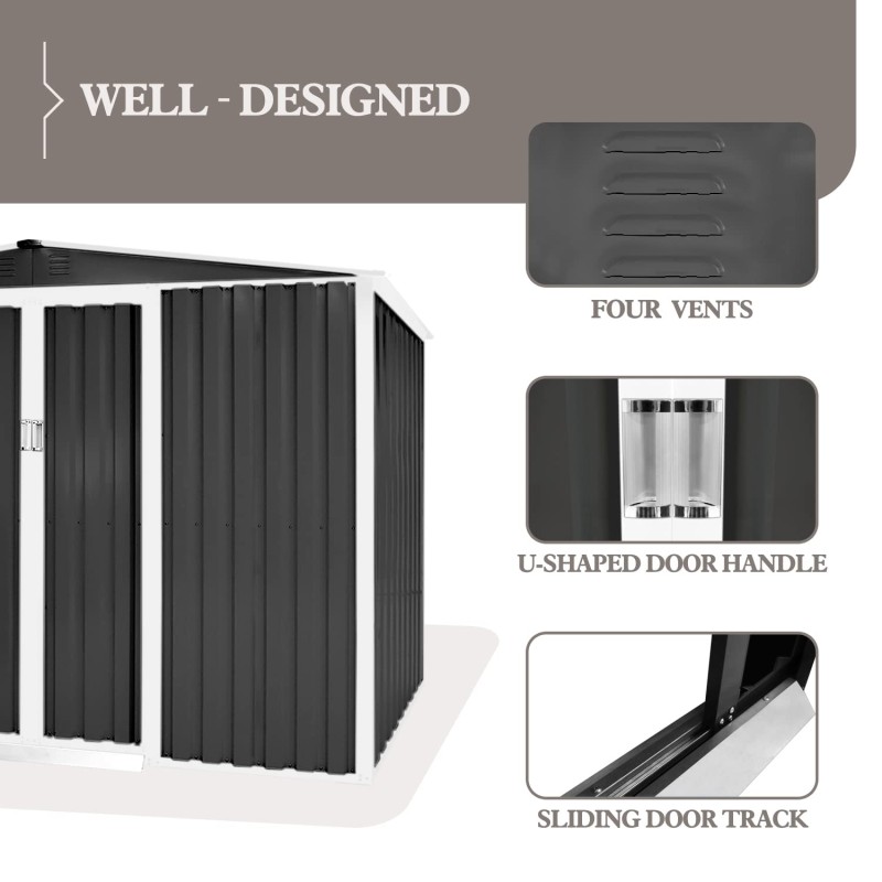 Tool Shed Manufacturer - Hot Sale 6x8 Steel Backyard