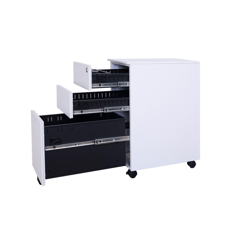 Work File Cabinet Manufacturer - Office Movable 3 Drawers with Lock