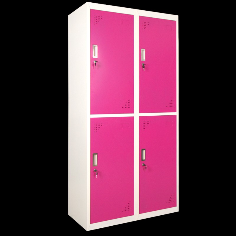 Metal Locker Manufacturer - 4 Door Gym School Workers Cabinet