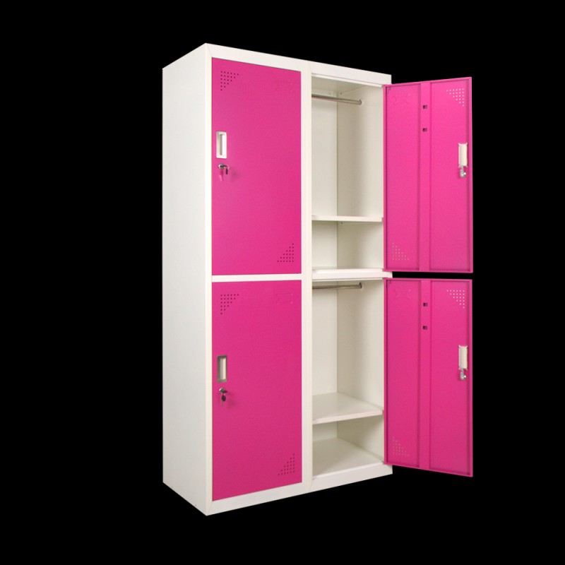 Metal Locker Manufacturer - 4 Door Gym School Workers Cabinet
