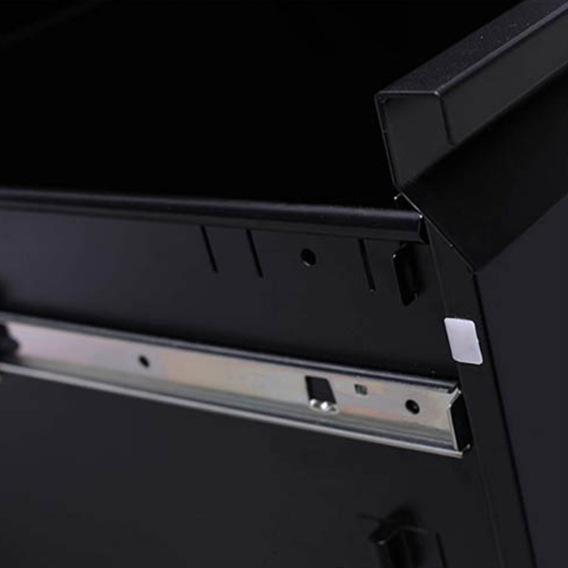 Professional Cabinet Manufacturer - Black Steel 2 Doors 3 Drawers