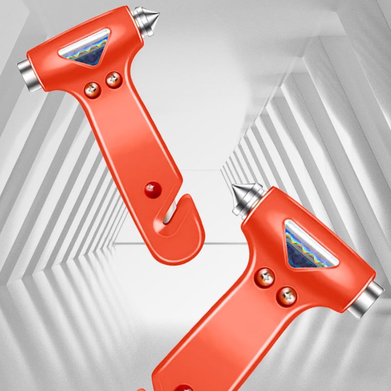 Emergency Hammer Manufacturer - 2 in 1 ABS Metal Window Breaker Tool