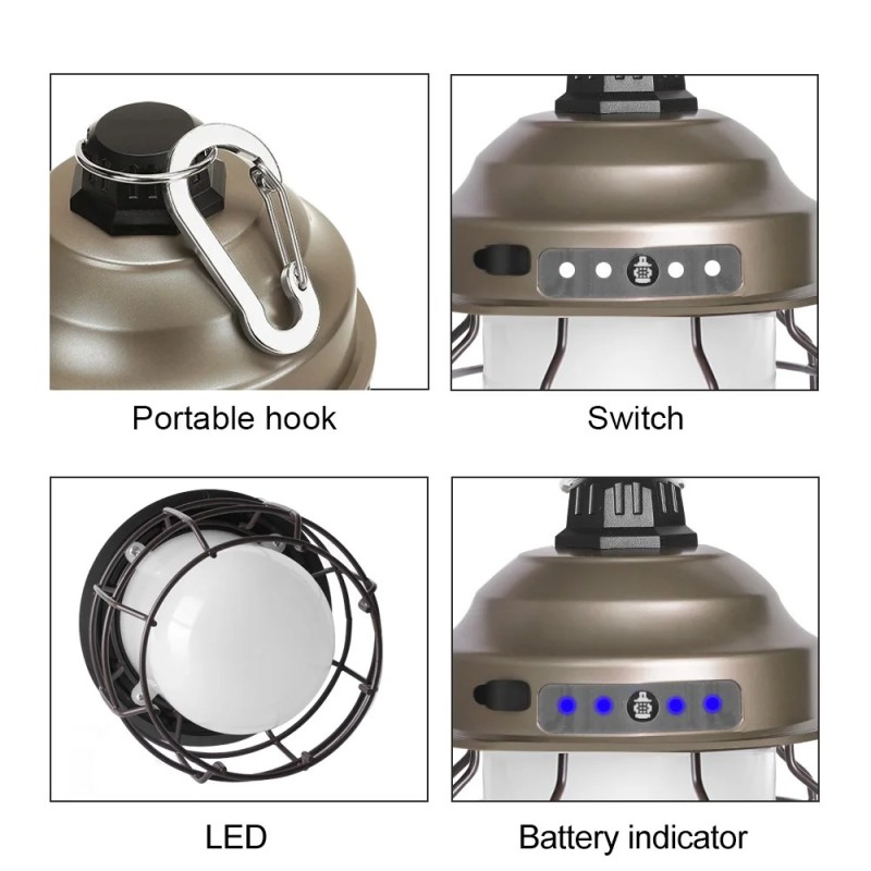 Camping Light Manufacturer - Vintage Portable Rechargeable 3600mAh
