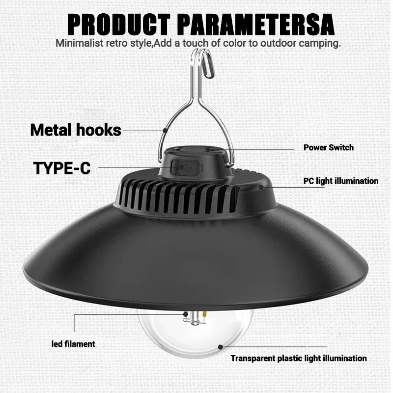 LED Camping Light Manufacturer - Retro Warm Atmosphere Tent Lantern