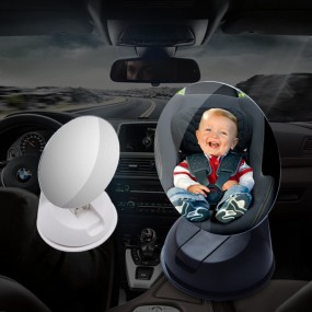 Car Seat Monitor Manufacturer - Adjustable Rear Mirror with Sucker