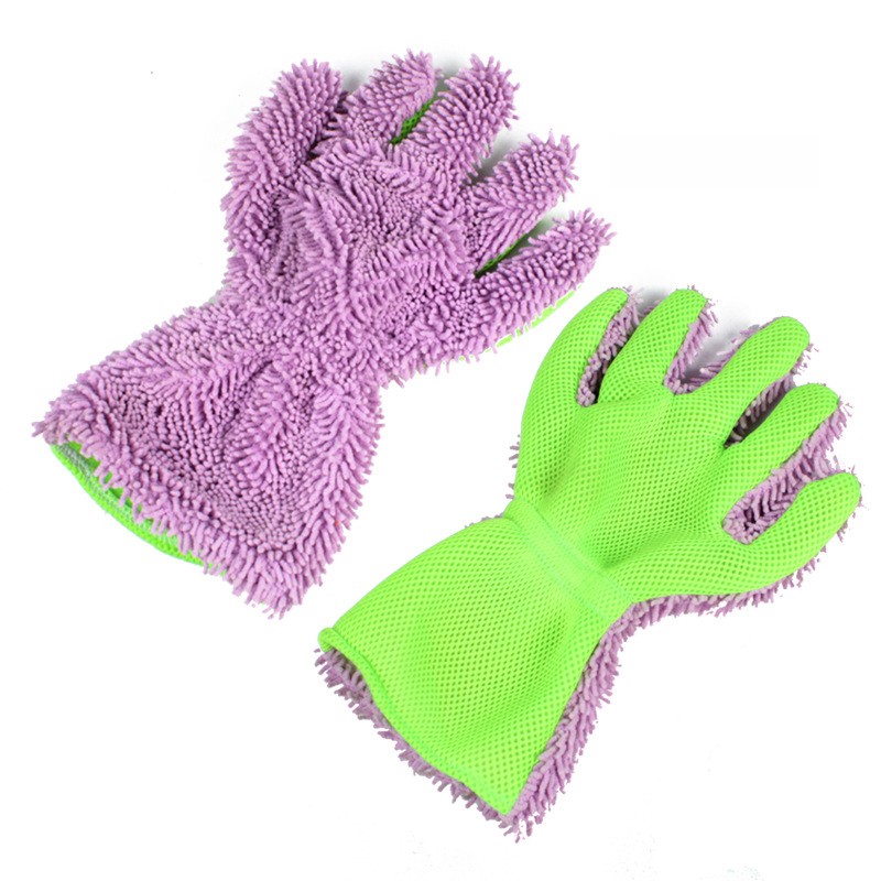 Car Wash Sponge Factory - Portable Coral Chenille Clean Glove