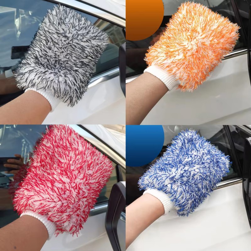 Car Wash Gloves Manufacturer - Chenille Microfiber Cleaning Set