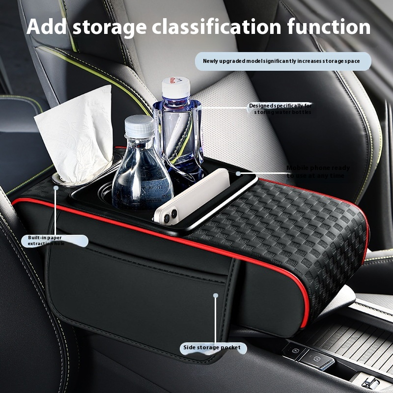 Car Cup Holder Manufacturer - Leather Armrest Extender Cushion