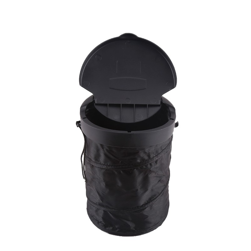 Car Trash Bin Manufacturer - Foldable Polyester Litter Can with Lid
