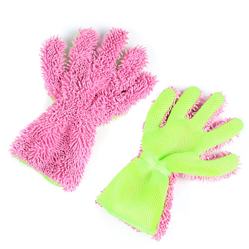 Car Wash Sponge Factory - Portable Coral Chenille Clean Glove