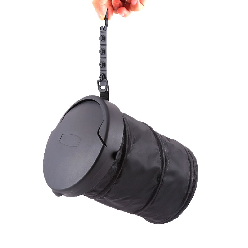 Car Trash Bin Manufacturer - Foldable Polyester Litter Can with Lid