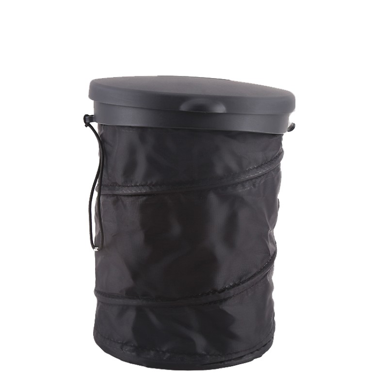 Car Trash Bin Manufacturer - Foldable Polyester Litter Can with Lid