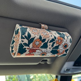 Glasses Case Manufacturer - Customizable Sun Visor PU Leather Bag