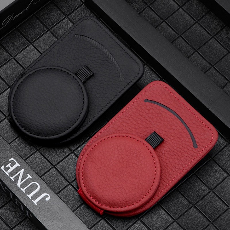 Leather Glasses Clip Manufacturer - Luxury Magnetic Card Storage