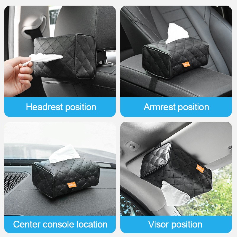 Suede Tissue Box Manufacturer - Visor Hanging Napkin Storage