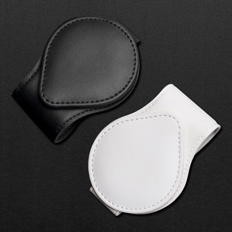 Car Glasses Clip Manufacturer - Water Drop Magnetic Leather Clip