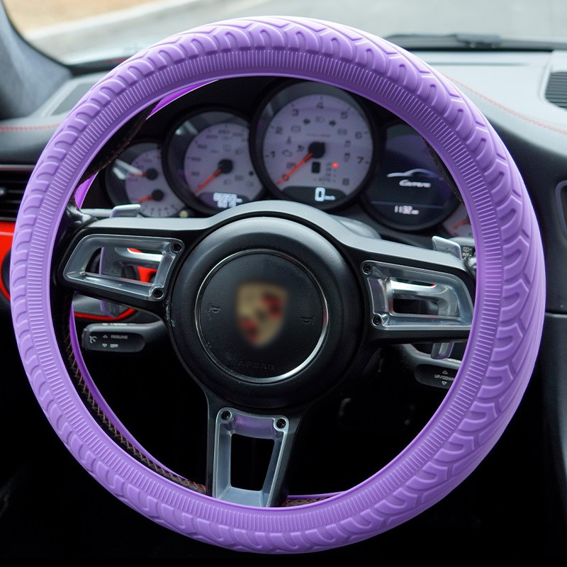 Steering Wheel Cover Manufacturer - Sports Tire Texture Silicone Anti-slip