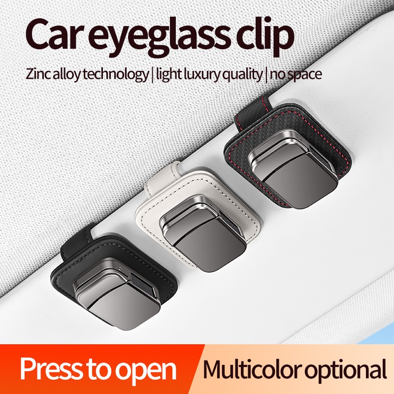 Glasses Clip Manufacturer - Luxury Zinc Alloy Leather Ticket Clip