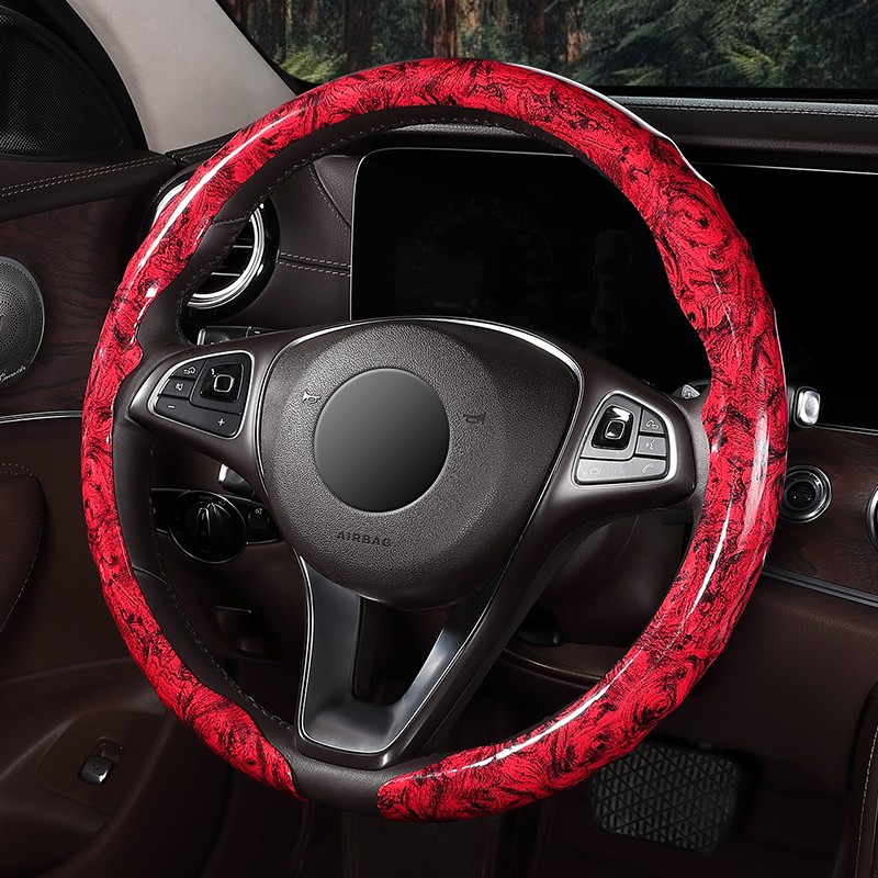 Steering Wheel Cover Manufacturer - Retro Wood Grain Card Type