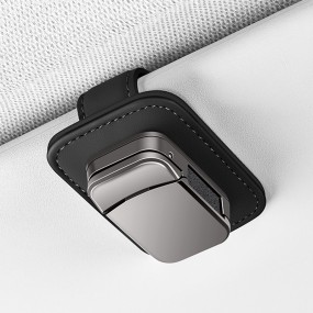 Glasses Clip Manufacturer - Luxury Zinc Alloy Leather Ticket Clip