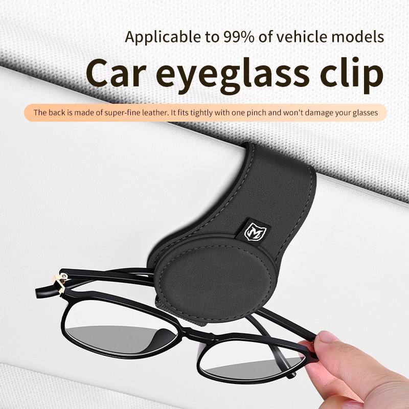 Magnetic Glasses Clip Manufacturer - Suede Leather Universal Bracket