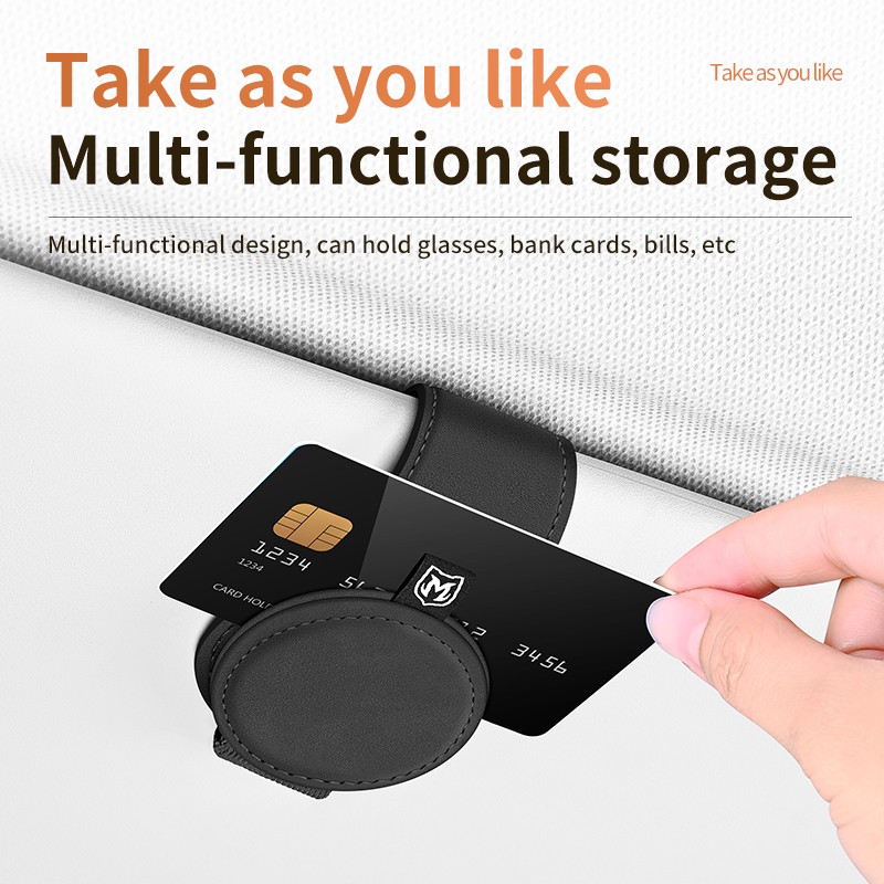 Magnetic Glasses Clip Manufacturer - Suede Leather Universal Bracket