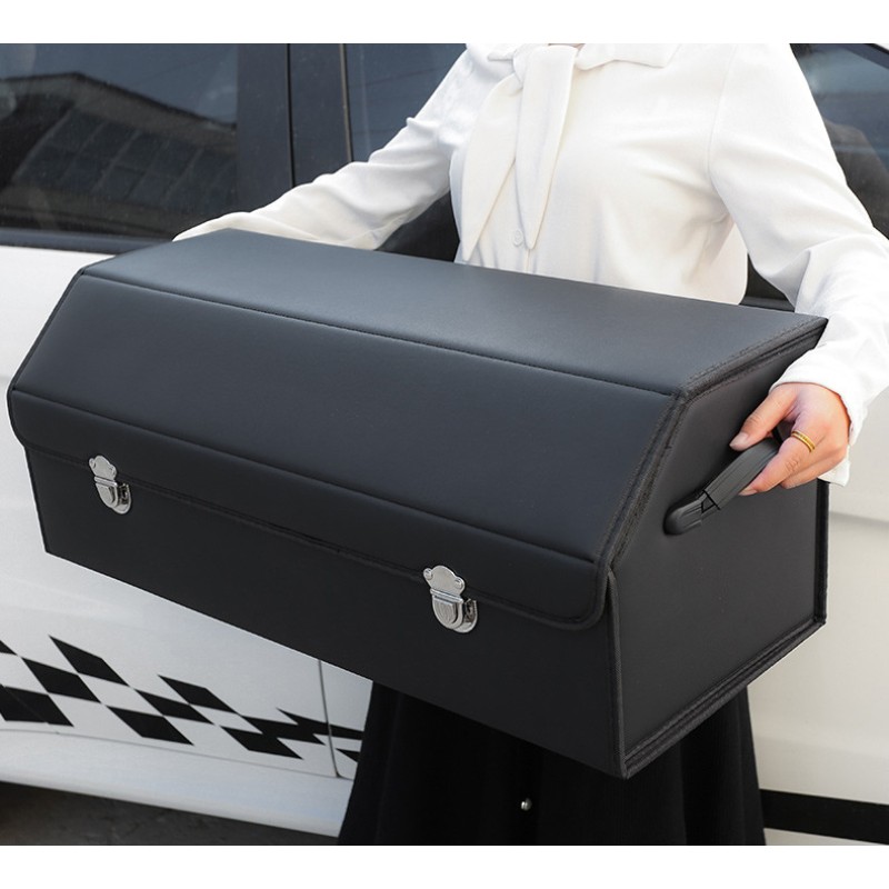 Storage Organizer Manufacturer - PU Leather Collapsible Metal Lock