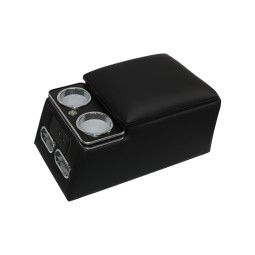 Armrest Box Manufacturer - Black Universal LED USB Console