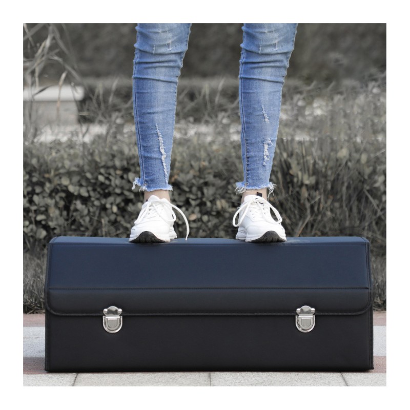 Storage Organizer Manufacturer - PU Leather Collapsible Metal Lock