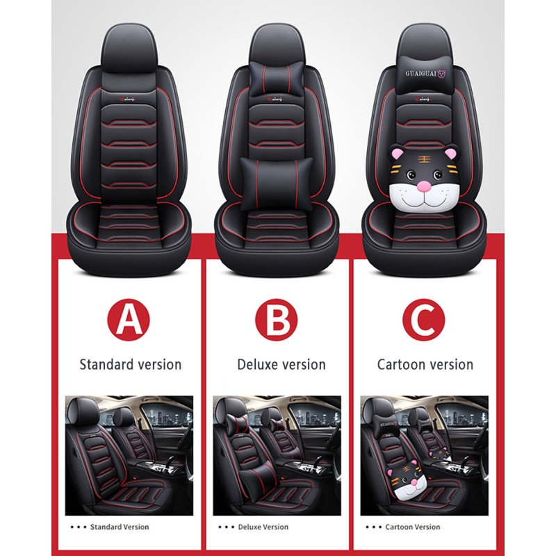 Car Seat Covers Factory - SUV TT 5 Seats Red PVC
