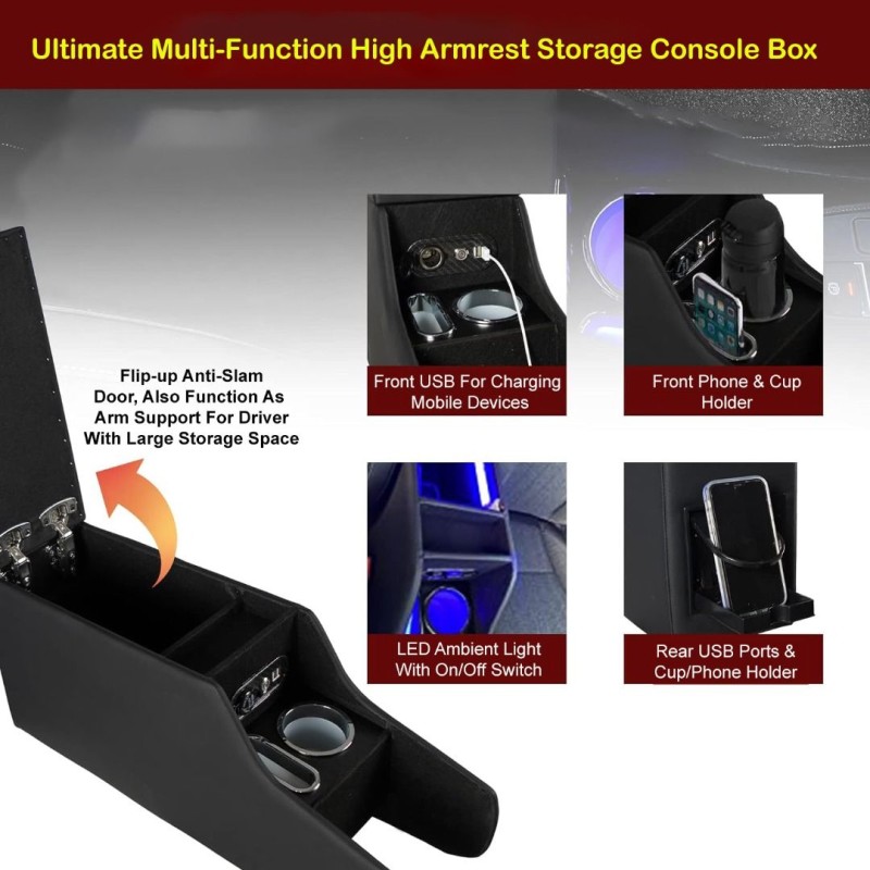 Car Armrest Manufacturer - Honda Fit GR Series USB LED Light