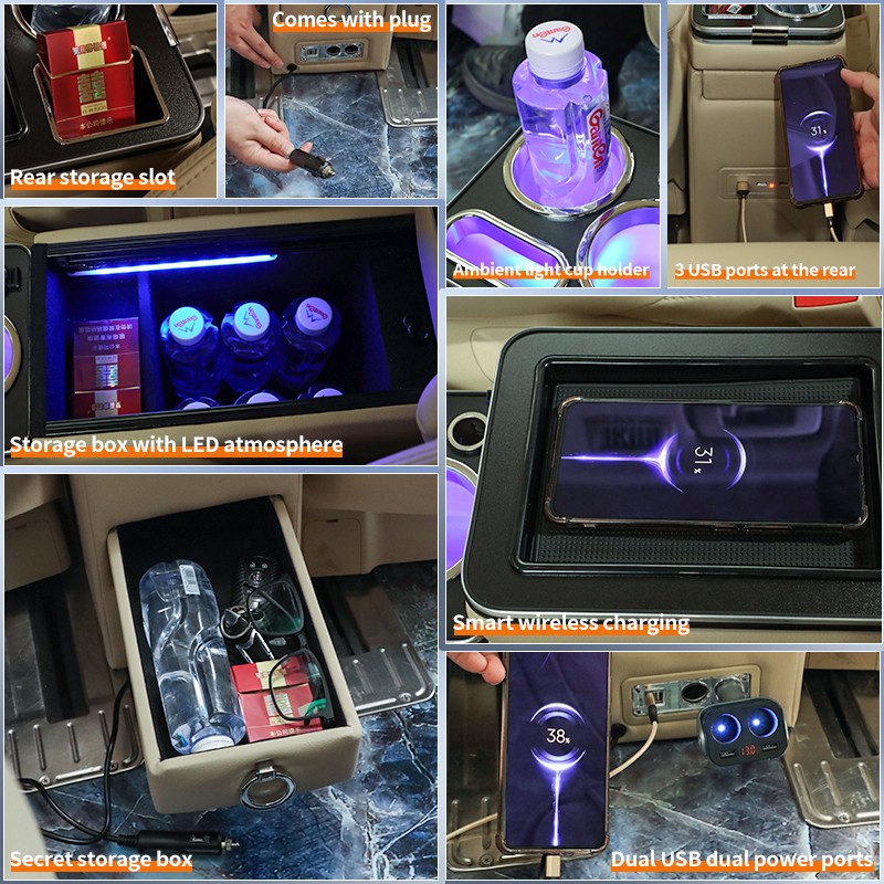 Armrest Box Manufacturer - Commercial Vehicle 18cm USB