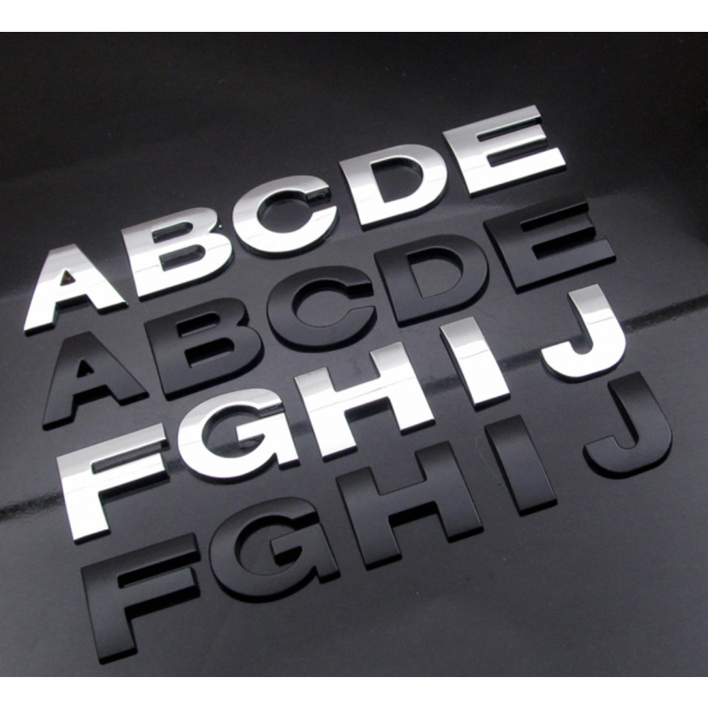 Car Stickers Manufacturer - High 50mm 3D Chrome Letters