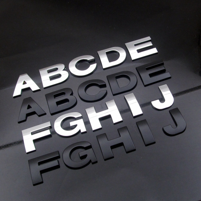 Car Stickers Manufacturer - High 50mm 3D Chrome Letters
