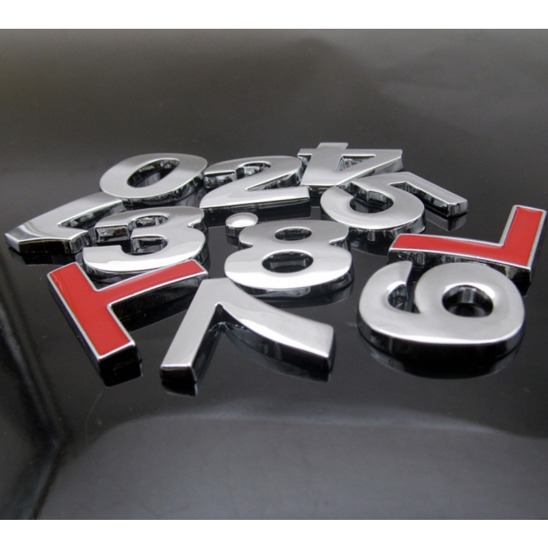 Car Stickers Manufacturer - High 50mm 3D Chrome Letters