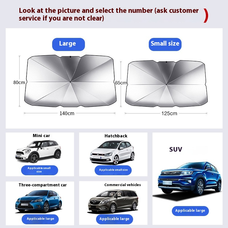 Sunshade Protector Manufacturer - Custom 190T Anti-Violet Foldable