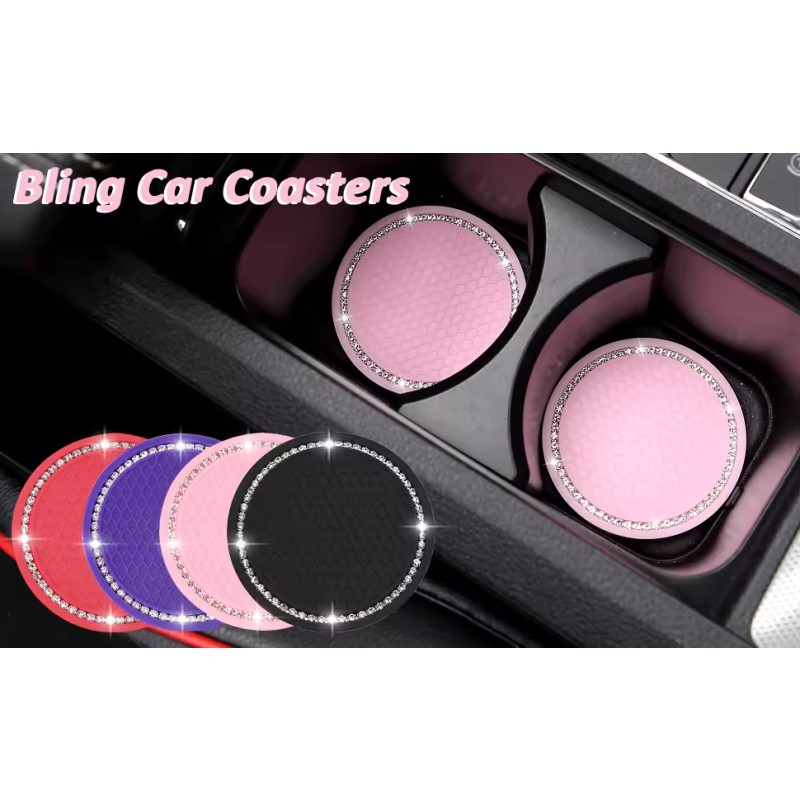 Car Coasters Manufacturer - Durable Anti-Slip Bling Rhinestone