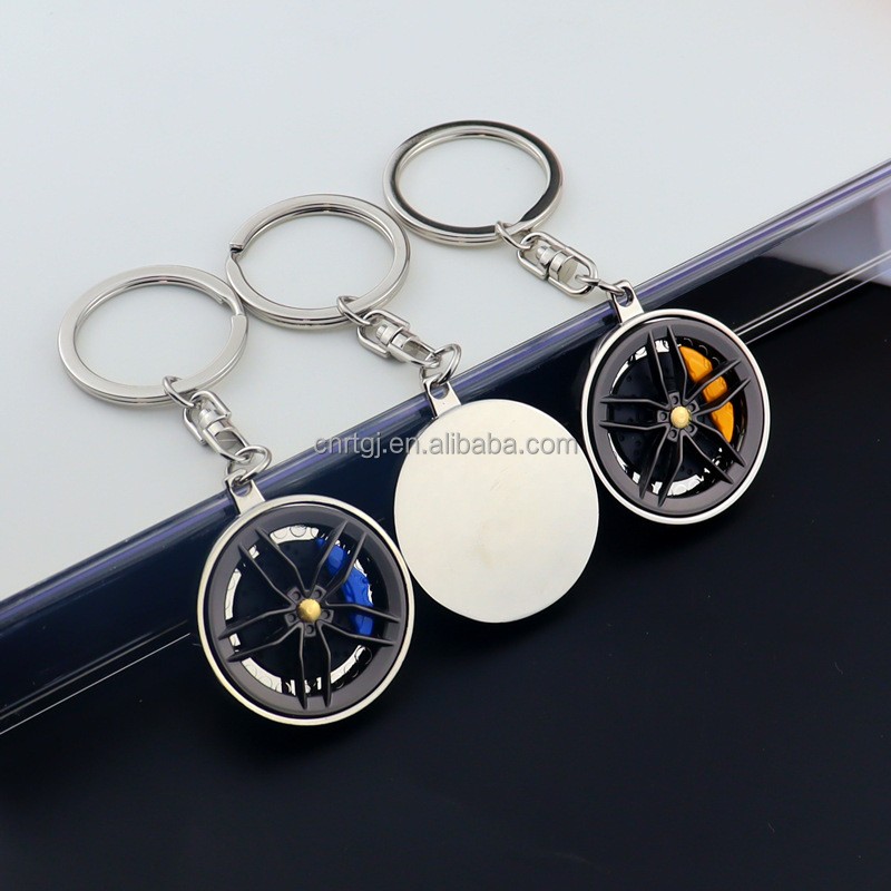 Keychain Manufacturer - Custom Logo Rotatable Metal Keyring