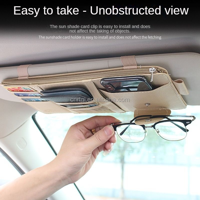 Sun Shield Organizer Manufacturer - Large Capacity PU Leather