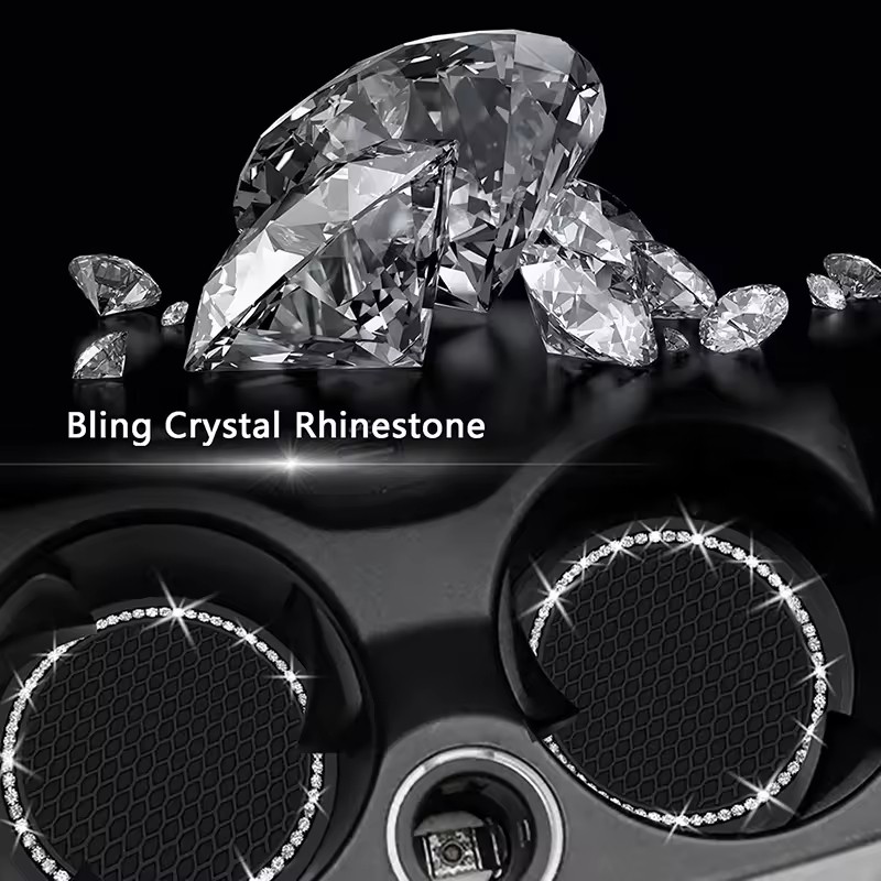 Car Coasters Manufacturer - Durable Anti-Slip Bling Rhinestone