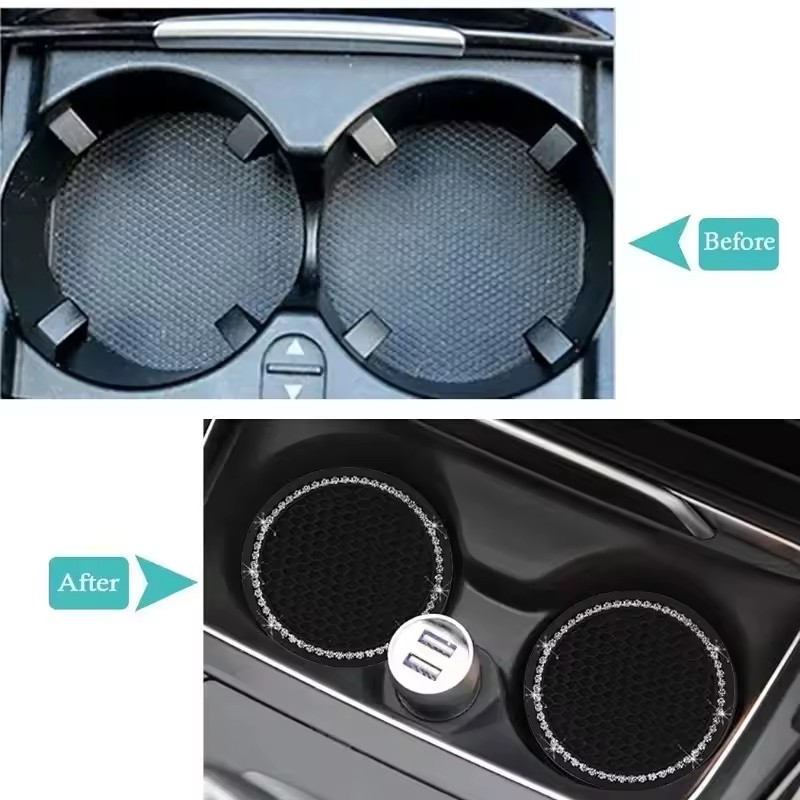 Car Coasters Manufacturer - Durable Anti-Slip Bling Rhinestone